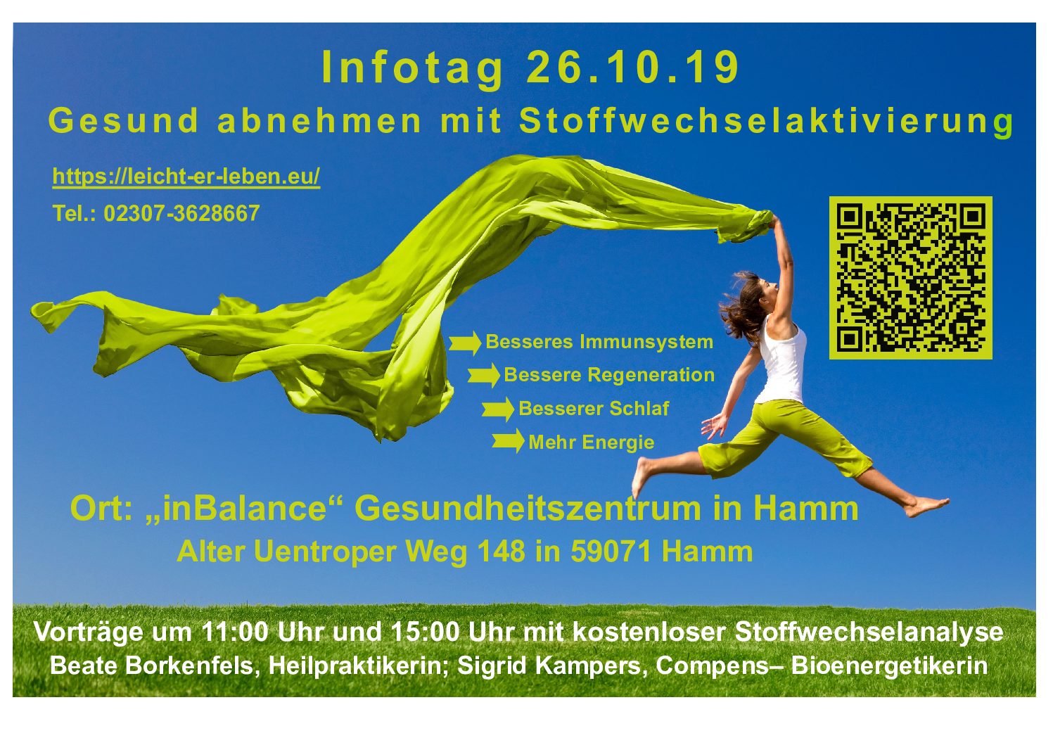 Infotag: gesund Abnehmen mit Stoffwechselaktivierung am 26.10.19 in Hamm