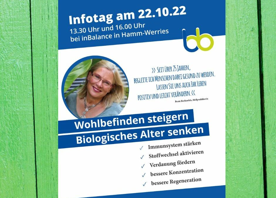 Infotag am 22.10.2022 in der Gesundheitspraxis inBalance Hamm